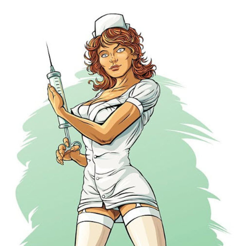 Une visite d'une infirmière coquine