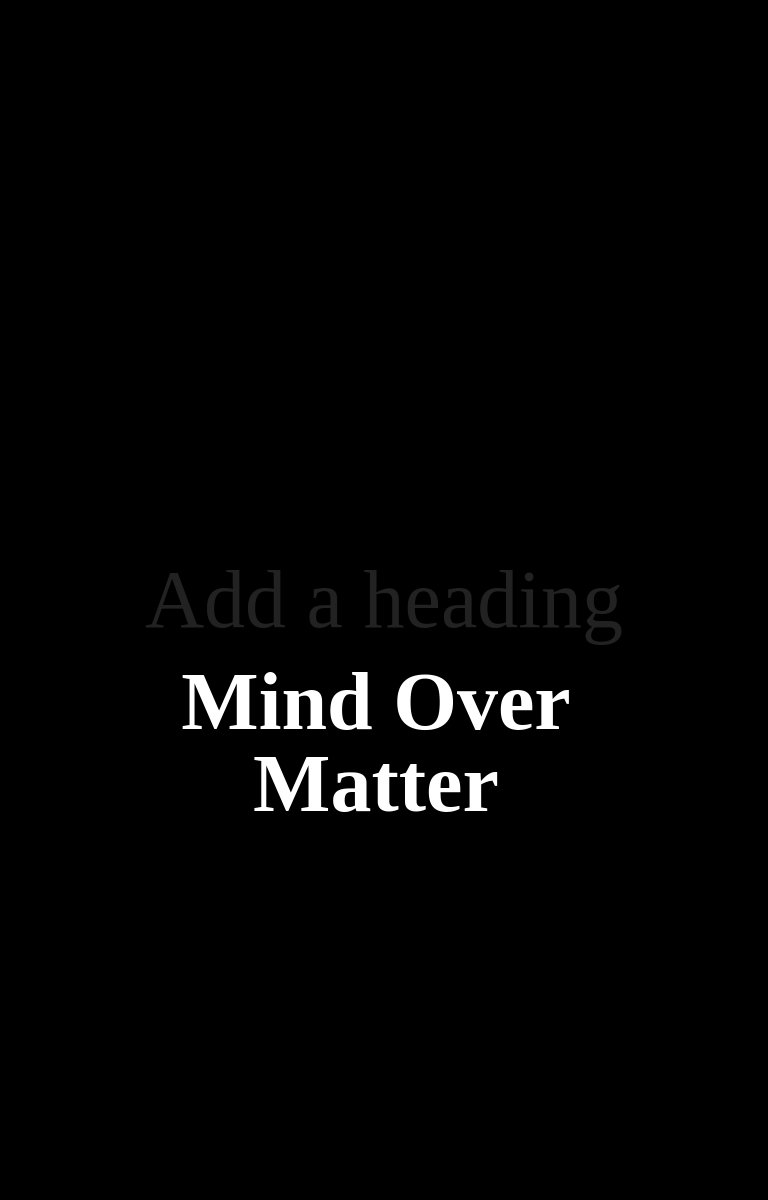 L'esprit sur la matière | Histoires luxuriantes