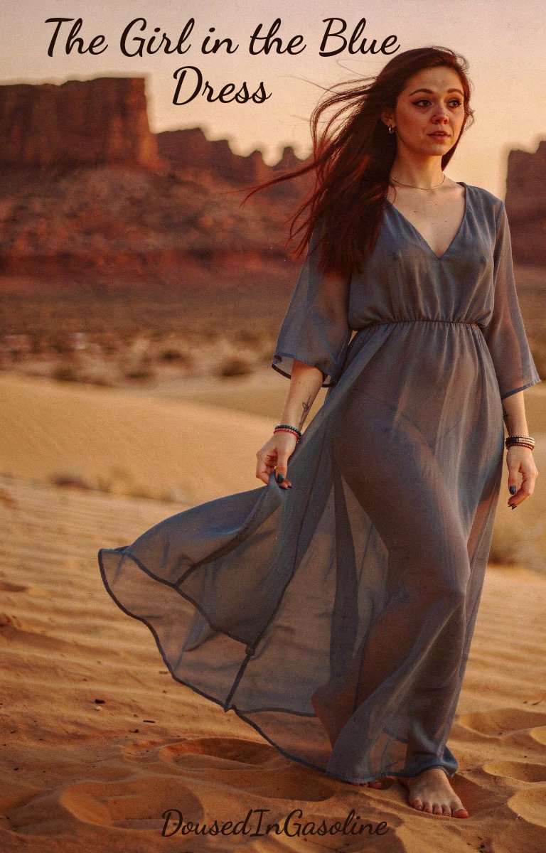 La fille à la robe bleue